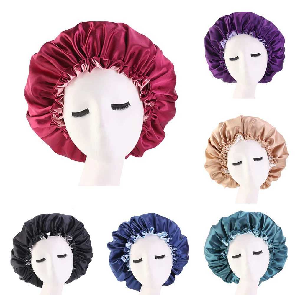 Muslim Women Night Sleep Cap Satin Elastic Bonnet Hat For Hair Care Head Cover Adjust Hair Loss Hat Beanies Skullies Islamic New Z250808