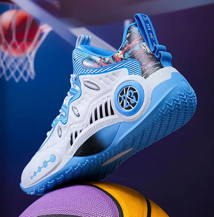 Basketball shoes green sneakers anti-slip wear-resistant shock-absorbing professional competitions practical sports shoes Z 8.2-9