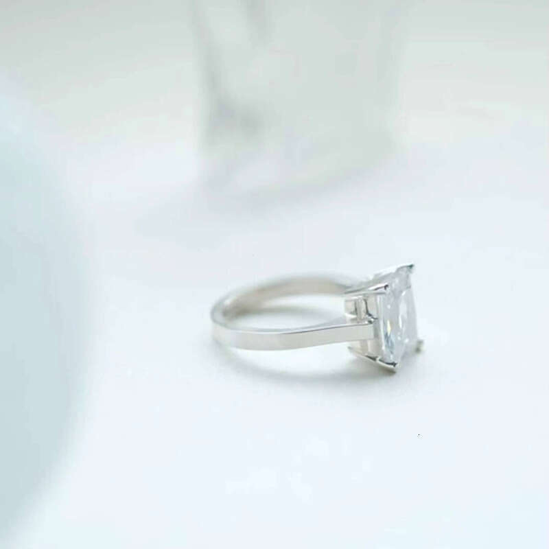 Dainty Moissanite Sterling Sier Women Stackable Ring Handmade Wedding Solitaire Jewelry for Her Wholesale Price