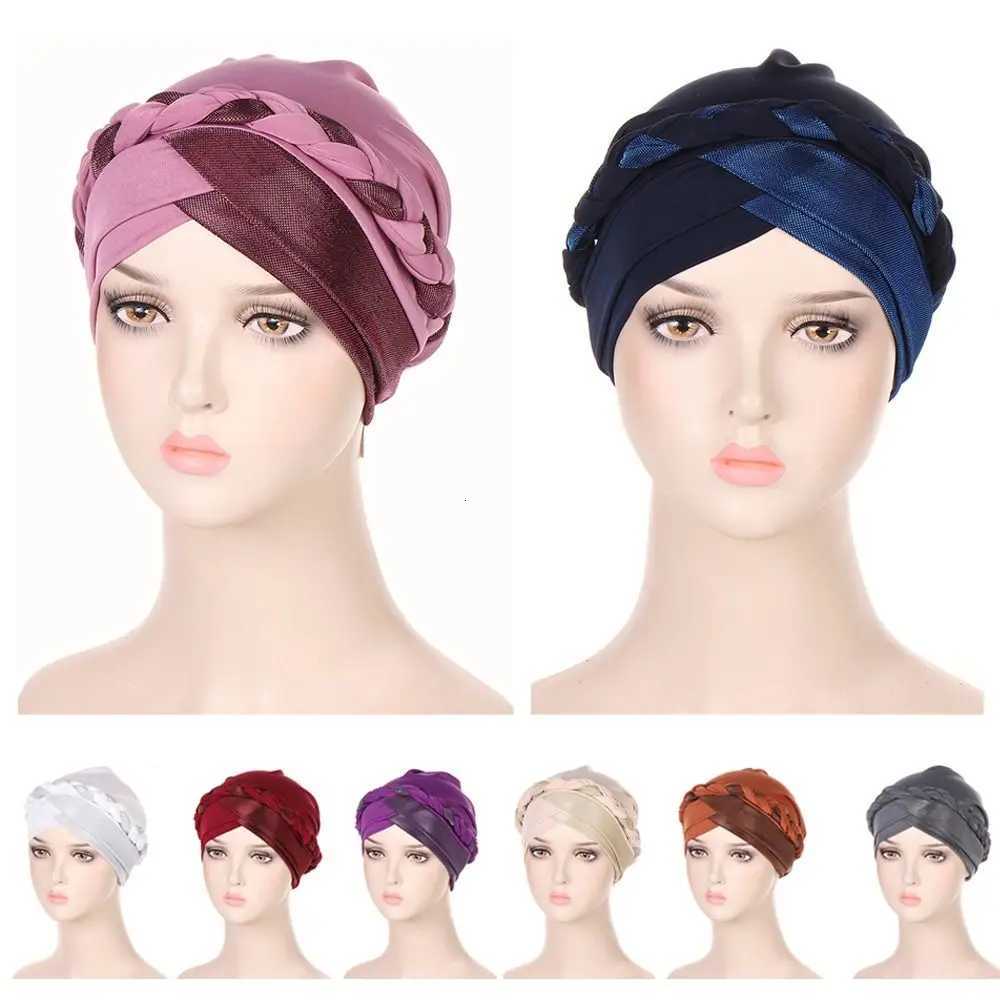 Lady Islamic Headwear Braid Head Wrap Chemo Cap Turban Hat Sleep Cap Cancer Hat Z250808