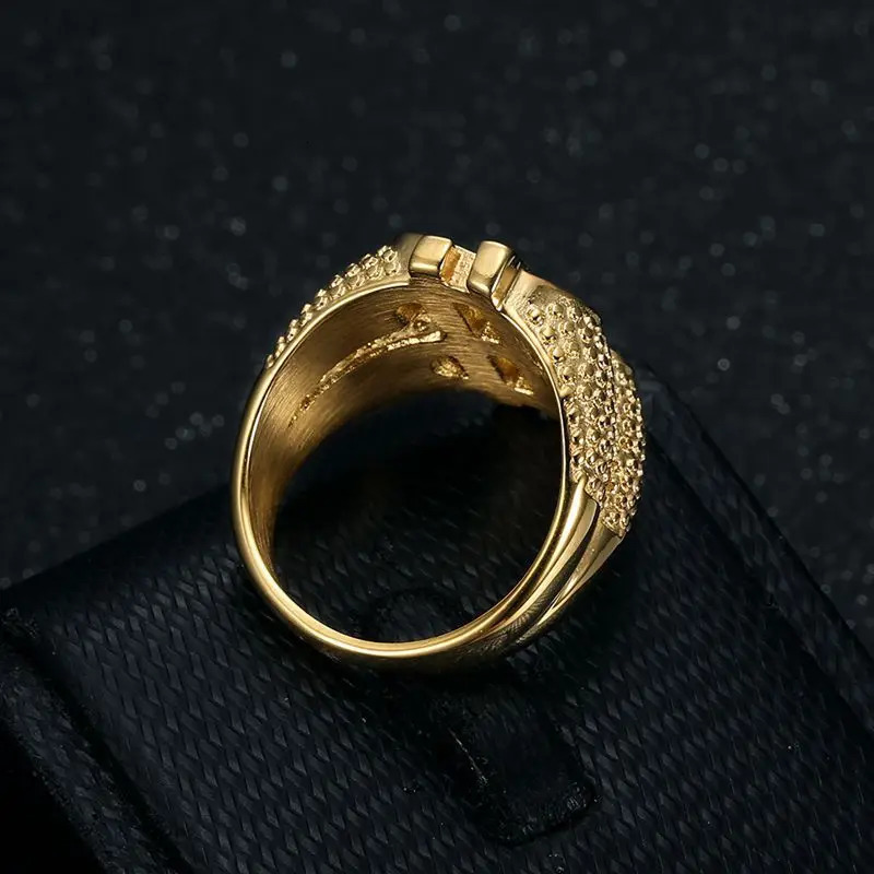 Stainless Steel Hip Hop US Dollar Money Sign Rich Bling Iced Out Punk Rings for Men Women Gift Fashion Jewelry 250717