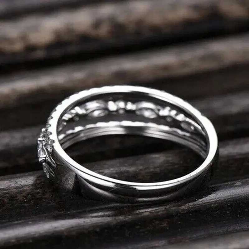 925 Sterling Silver Finger Rings for Women Dazzling White Cubic Zirconia Wedding Marriage Party Ring Fashion Jewelry Y250808