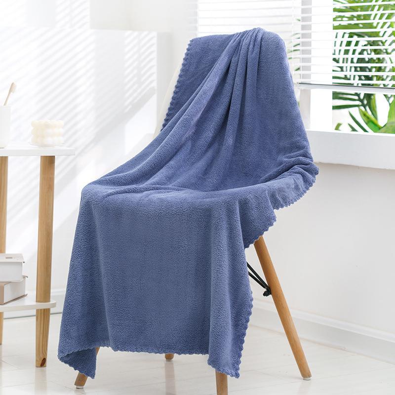 High density coral fleece adult bath towel soft and absorbent gift free daily bath towel with embroidered logo a wide variety of styles