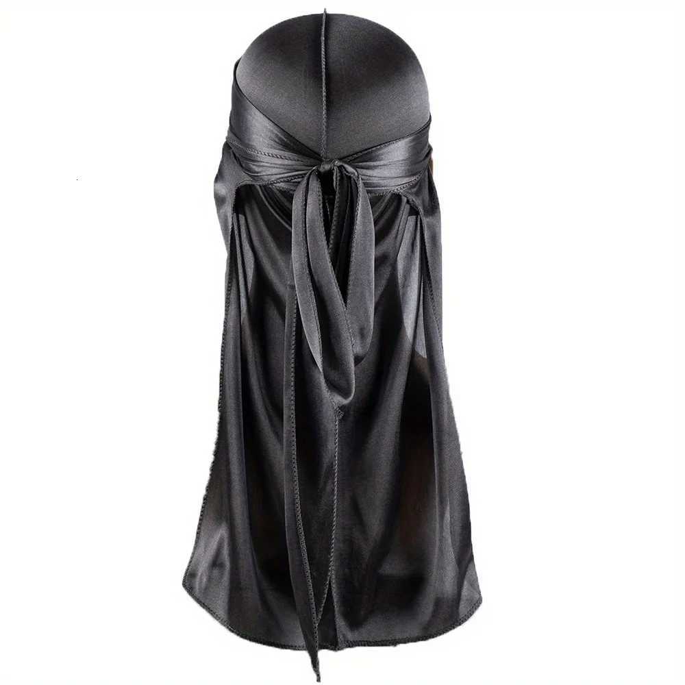 Mens Silk Durag Bonnet Bandana Silky Du Rag Doo Rag Long Tail Waves Cap Z250808