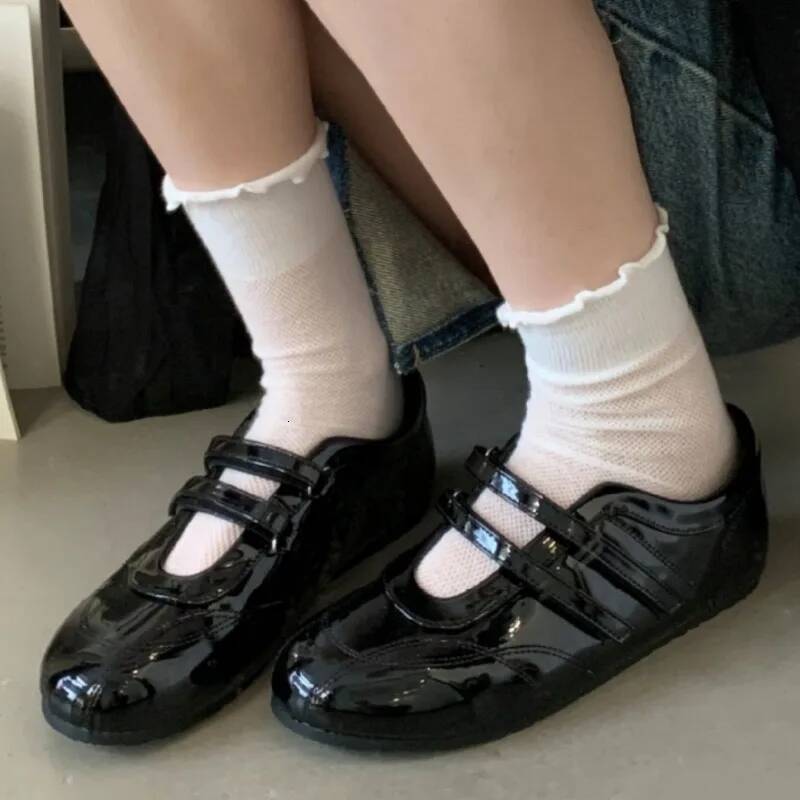 Brand Casual Ballet Flats Round Toe Elegant Dress Ladies Shallow Comfort Designer Mary Jane Shoes Women ddmysaturn