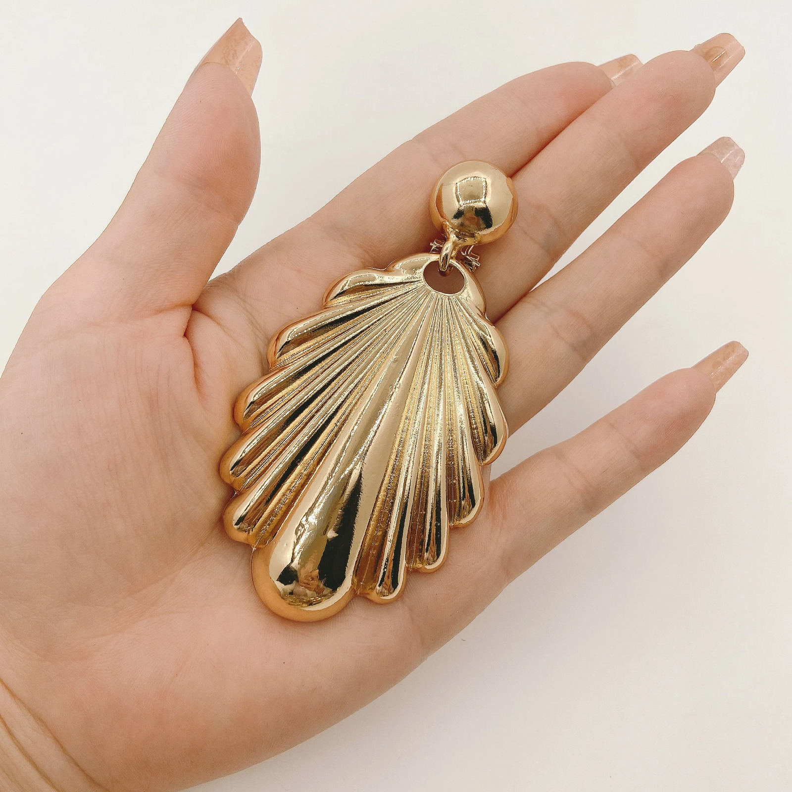 Womens Earrings Pierced Electroplated Gold Copper Alloy Color Large Earrings For Daily Party Wear 250807