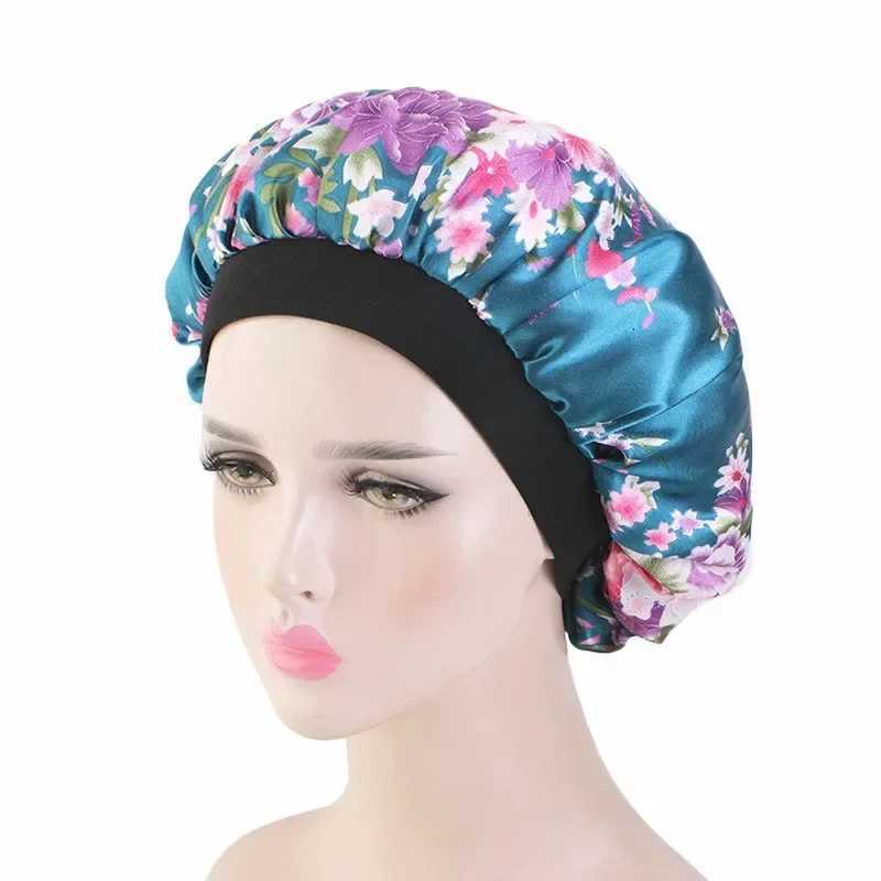 New Satin Hair Caps for Sleeping Women Bath Double Layer Headwear Cover Hat Curly Hair Styling Accessories Hair Cap for Sleeping Z250808
