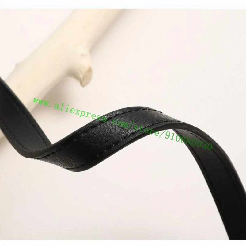 Black Leather Vintage Golden Chain Shoulder Strap For ner Women Marm0nt Handbag Lady Flap Bag Carry Belt Replacement 120cm 250801