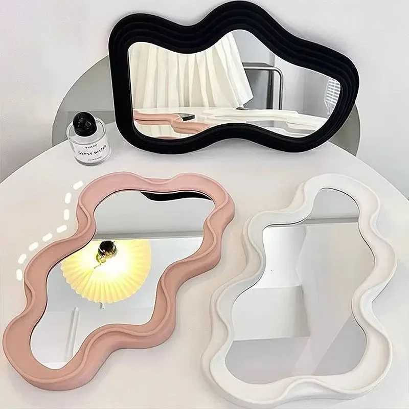 Irregular Cloud Shaped Mirror Wall Hanging Ornaments Standing Asymmetrical Mirrors Art Mirror Wall Mounted Home Bedroom Decor Z250807