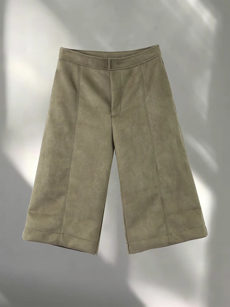 Vintage Suede Solid Women Jacket Casual Lapel Zippers Covered Button Female Coats Spring Autumn Street Lady Outwear 250805