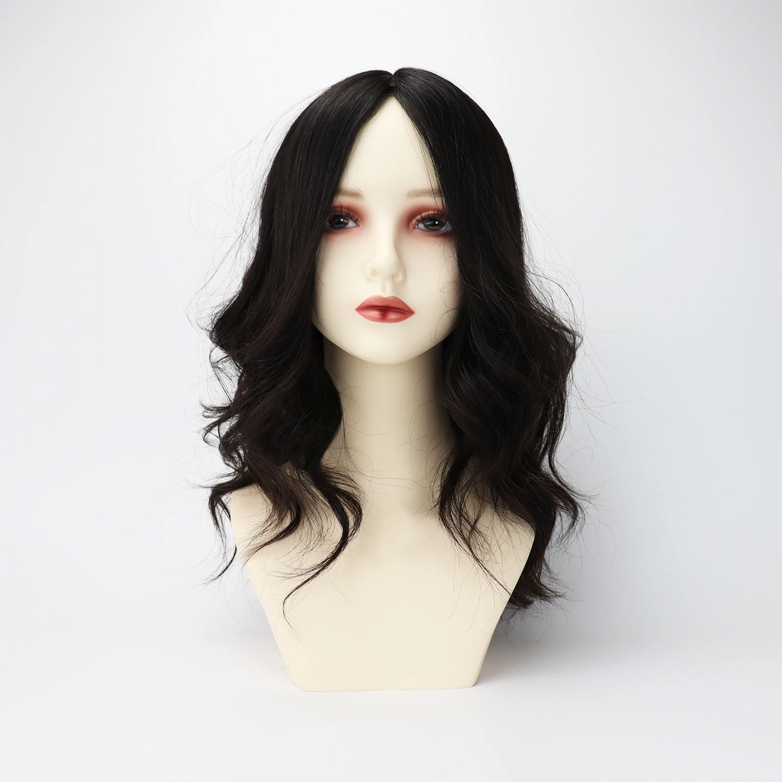 Silk Base Real Virgin European Human Hair topee topper for women, Body Wave Breathable Base hair topper Certificated Sheitel with Clips in