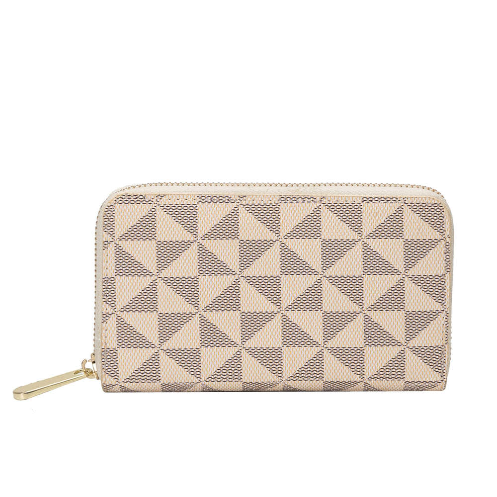 Lacel Urwebin Geometric - Patterned Zip - Around Wallet: 16x2.5x9.5cm Stylish & Functional for Daily Use