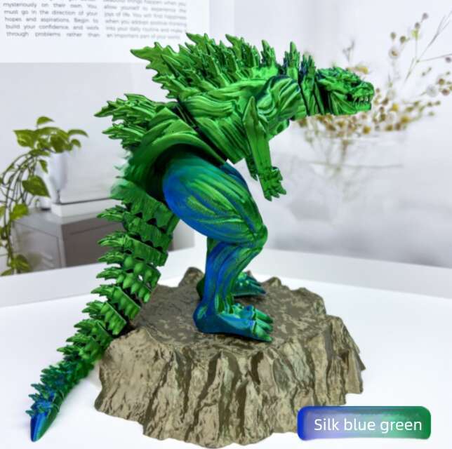 3D Printed Muscle Godzilla: A Unique Children's Day Gift Toy - Crystal Joint Movable Monster Model for Kids' Fun and Decoration