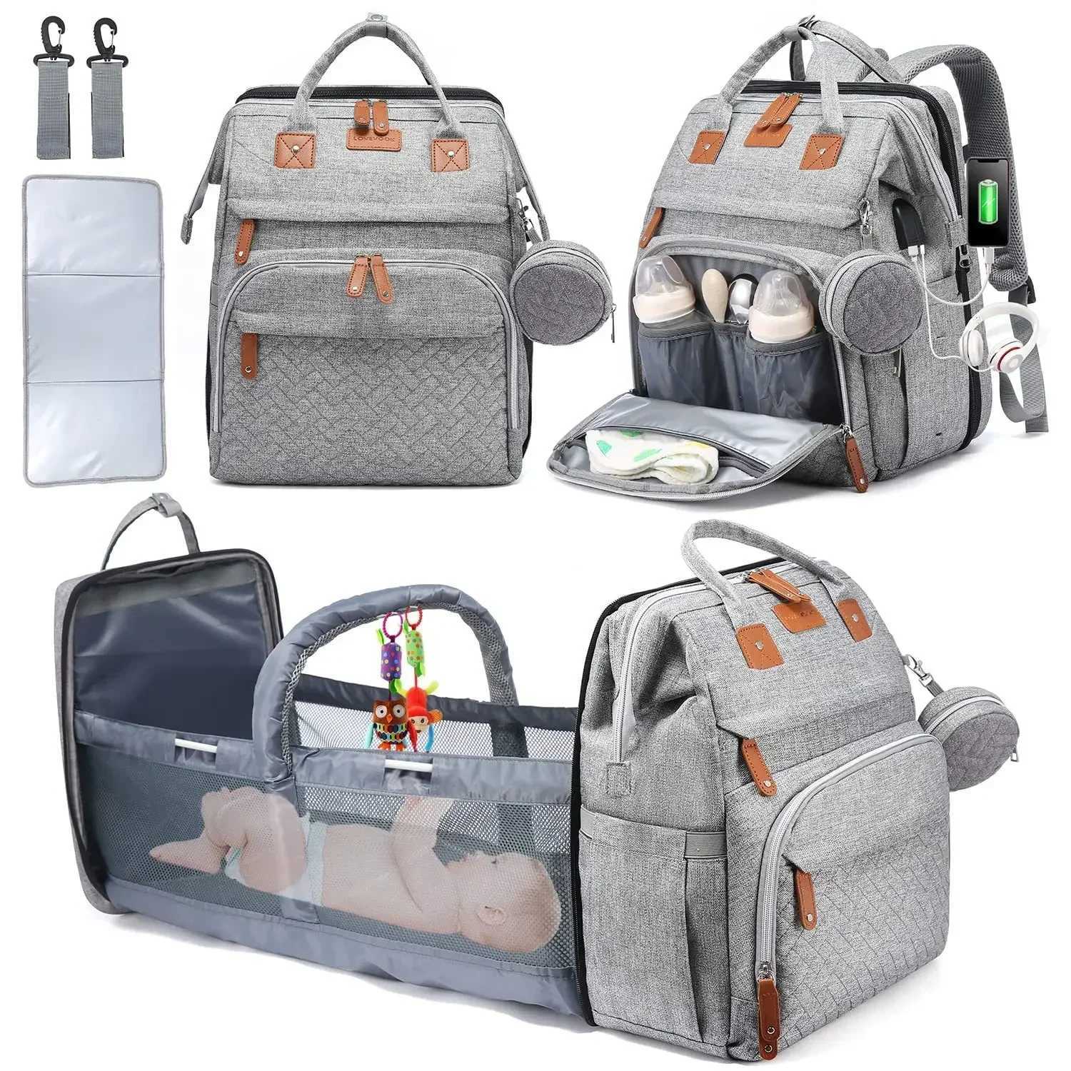 New Baby Diaper Bag Nappy Stroller Bags For Baby Maternity Bag Backpacks Crib Newborn Mommy Bag Changing Table Baby Bags For Mom R250807