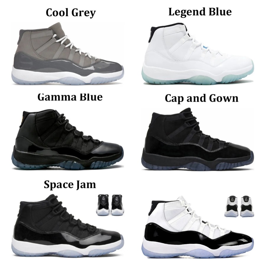 Cool Grey 11S Basketball Shoes Low Bred 2025 Cherry Sneakers Concord Space Jam trainers