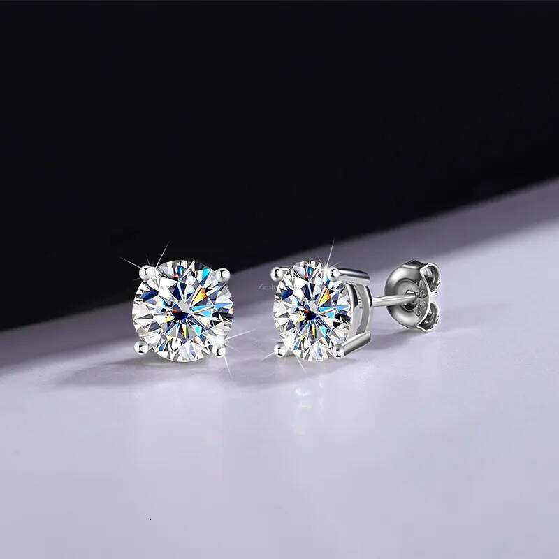 stud designer for women men solid sterling sier pass dia tester with certificate VVS1 D color moissanite earrings jewelry woman gift