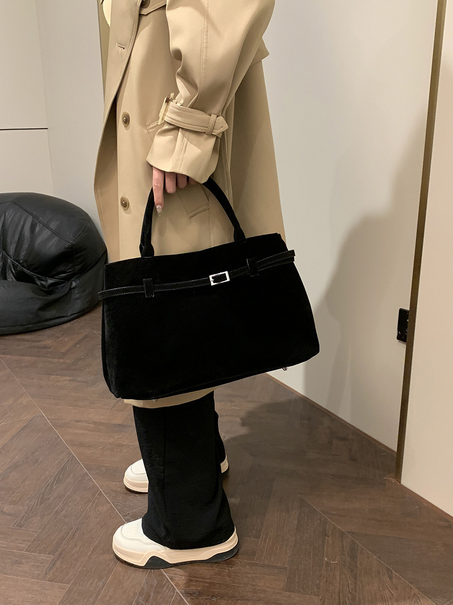 Cross-border New Luxury Bag Fashion Trendy Free Delivery To Your Door Designer Bag Retro Suede Tote Handbag Shoulder Bag