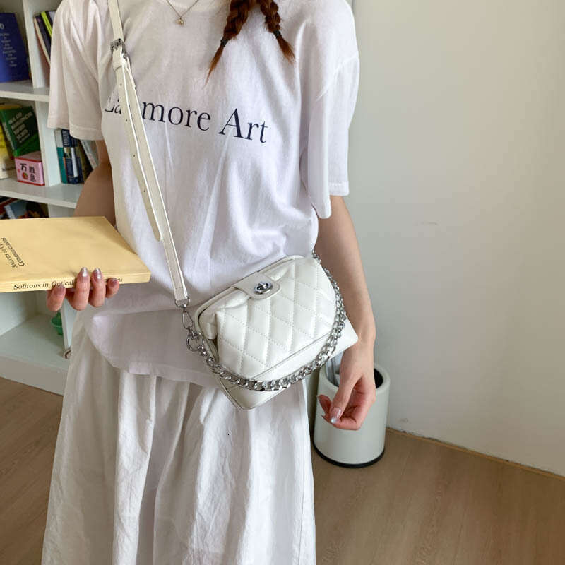 Chain Niche bags Embroidery Shell for Women 2025 New Designer Summer Fashion purse Luxury and wallet Commuter Shoulder Crossbody Bag