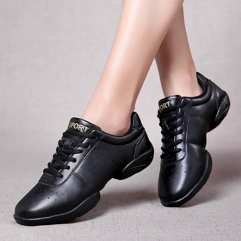 Dance Shoes Woman Ladies Modern Soft Outsole Jazz Sneakers Aerobics Breathable Lightweight Female Dancing Fiess Sport 2024 ddmysaturn