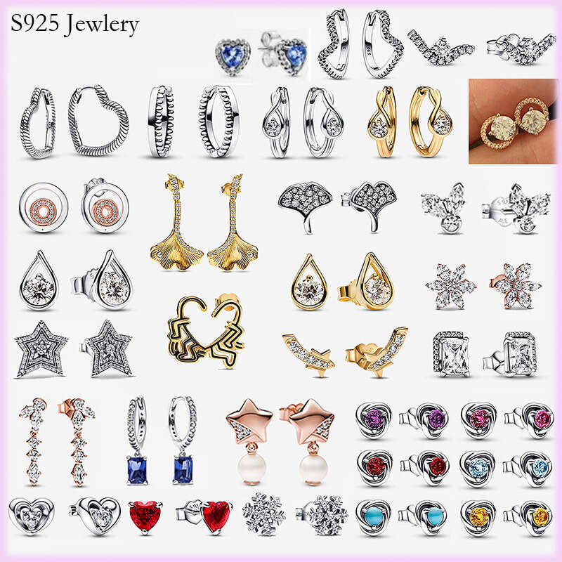 925 Sterling Silver Earrings Women's RV Design Sense Is Suitable For Primitive DIY Women's Jewelry Fashion Accessories Free Delivery