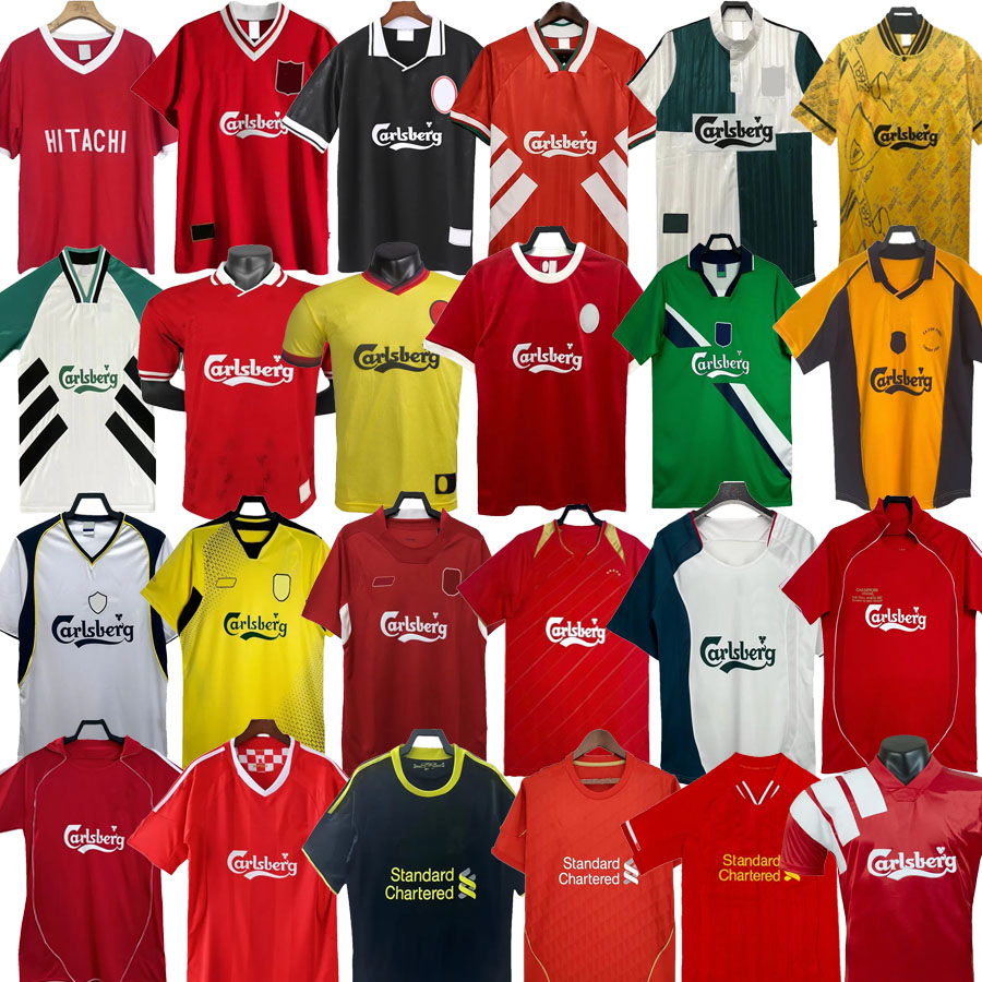 85 86 DALGLISH RUDDOCK Retrio soccer jersey 93 97 FOWLER REDKNAPP WRIGHT McMANAMAN 04 05 08 09 10 GERRARD TORRES MASCHERANO long sleeve retro Football Shirts