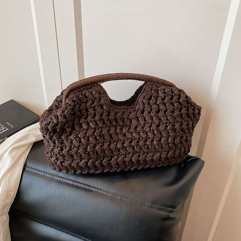 Hand-woven Handbag for Women 2025 Summer New High-end Texture Stylish Beach Vacation Tote Bag