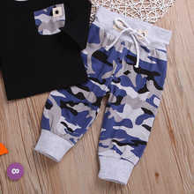 Pudcoco Autumn New Casual 2pcs Baby Boy Clothes Set Newborn Infant Boys Camouflage Top Long Pants Hat Outfits X241228