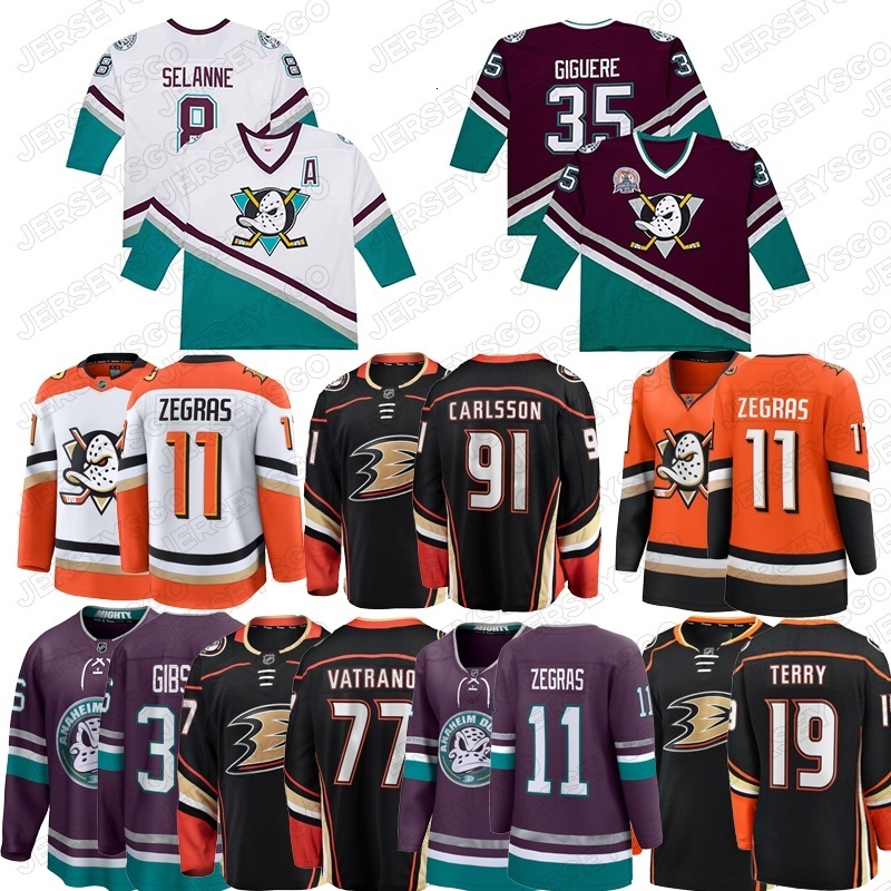 Custom New 91 Leo Carlsson anaheim hockey jersey 23 Mason McTavish mighty ducks jersey Cutter Gauthier Troy Terry Getzlaf Jacob Trouba Gudas Paul Kariya Jerseys