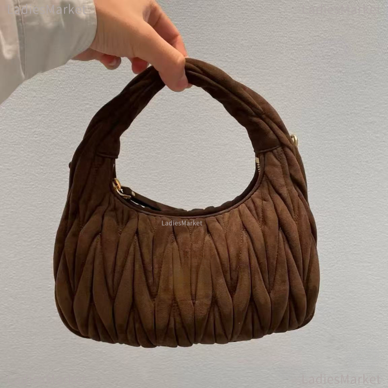 Aventure Bag Arcadie Handbags Top Quality Chamois Cowhide Genuine Leather Designer Bag Lady Bag Suede Luxury Shoulder Bag Woman Hobo Bag Wanders Underarm Bag Mini