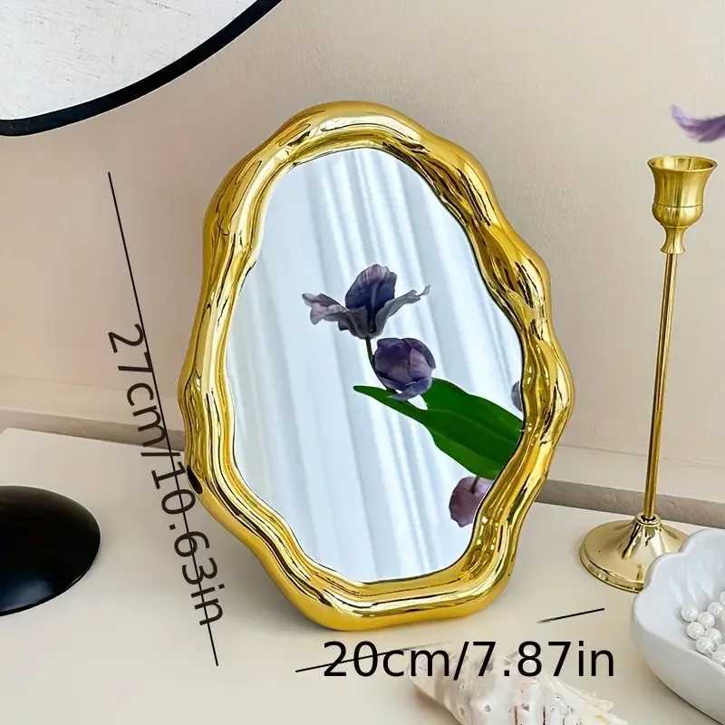 Fashionable High End Gold Portable Cloud Makeup Mirror Foldable Makeup Mirror Home Decoration for Friends Gifts Z250807