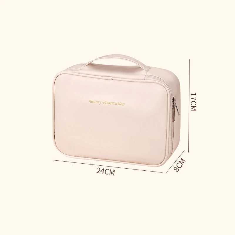 1pc Makeup Bag Hand-held Large Capacity Multi-layer Classified Storage Bag Portable Travel Toiletry Bag Organizer Y250808