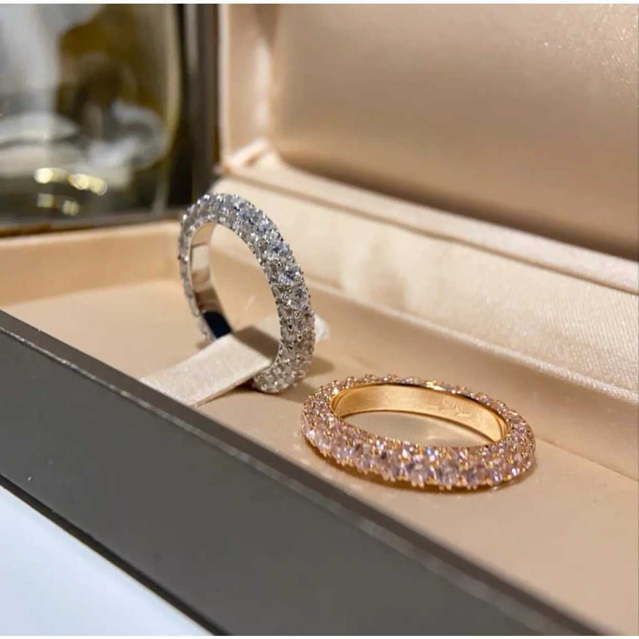 Romantic Lovers Lab Diamond Ring 925 Sterling Silver Party Wedding Band Rings for Women Men Promise Engagement Jewelry Gift Y250808