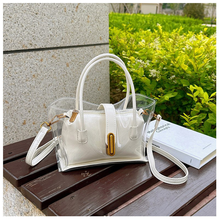 Luxury Brand Designer Bag 2025 Summer New Fashion Transparent Jelly Bag Niche Design Commuter Shoulder Bag High-Quality Mother-Daughter Crossbody Bag