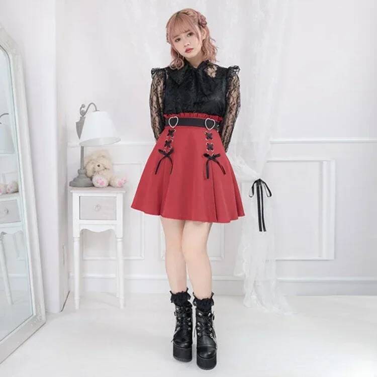 2025 Summer New Women's Super Large Skirt Yk Grunge High Waist Mushroom Skirt Summer Aesthetics Lace up fashion Ruffle Decoration Faldas Mujer Ne