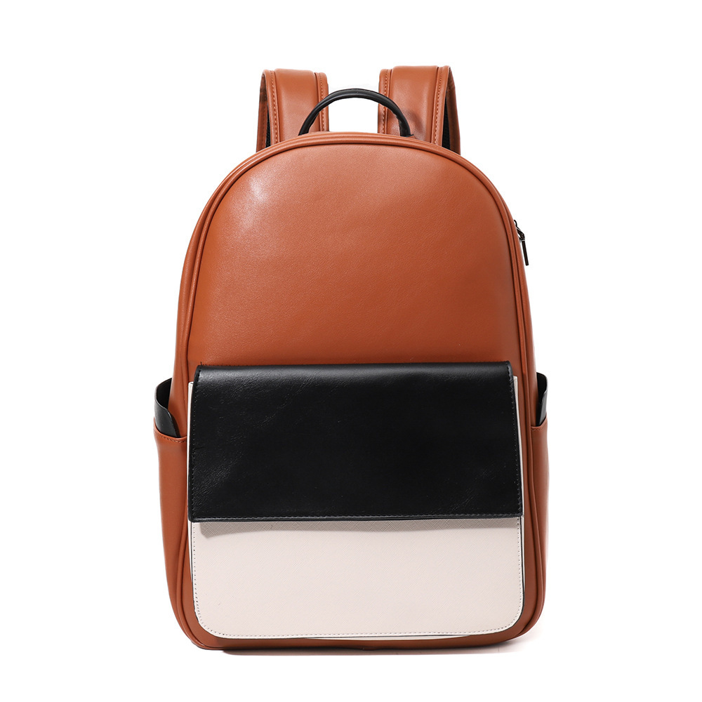 Luxury Brand Designer Bag 2024 New Men's Trendy Brand Three-Color Large Capacity College Patchwork Casual Backpack Laptop Backpack Travel School 