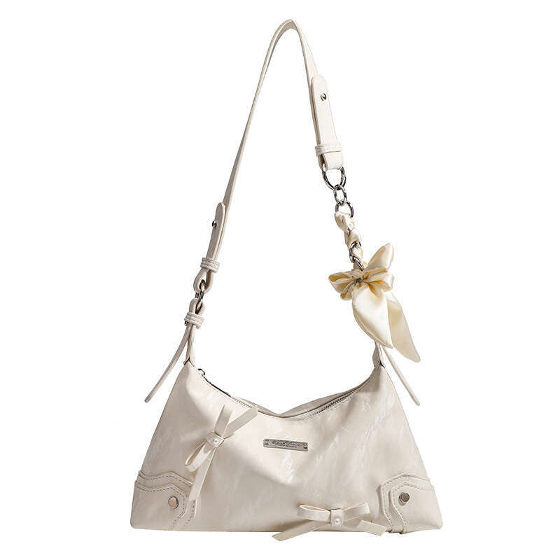 2025 Bowknot Chain Patchwork Single Shoulder Elegant Ins High-end Handbag New Chinese Style Trendy Underarm Bag
