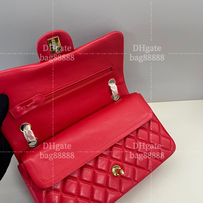 High quality designer Bags 10A luxury bags 25cm Fashion Sheepskin Series Chain crossbody bag Shoulder bag Women's armpit bag Classic wallet Quilted flap bag