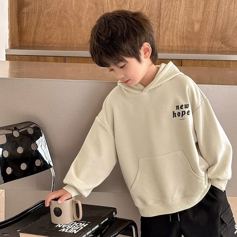 Free Shipping Designer Hoodie For American High Street Boys In Autumn/winter 2025 Hooded Sweatshirt, Loose And Thick Jacket, Suitable For Older Childr