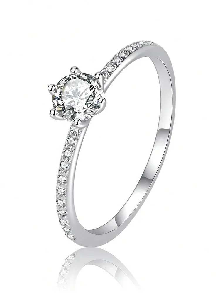 925 Sterling Silver Gorgeous Round Zircon Rings For Women Engagement Wedding Statement High Quality Fine Jewelry Bride Gift Y250808