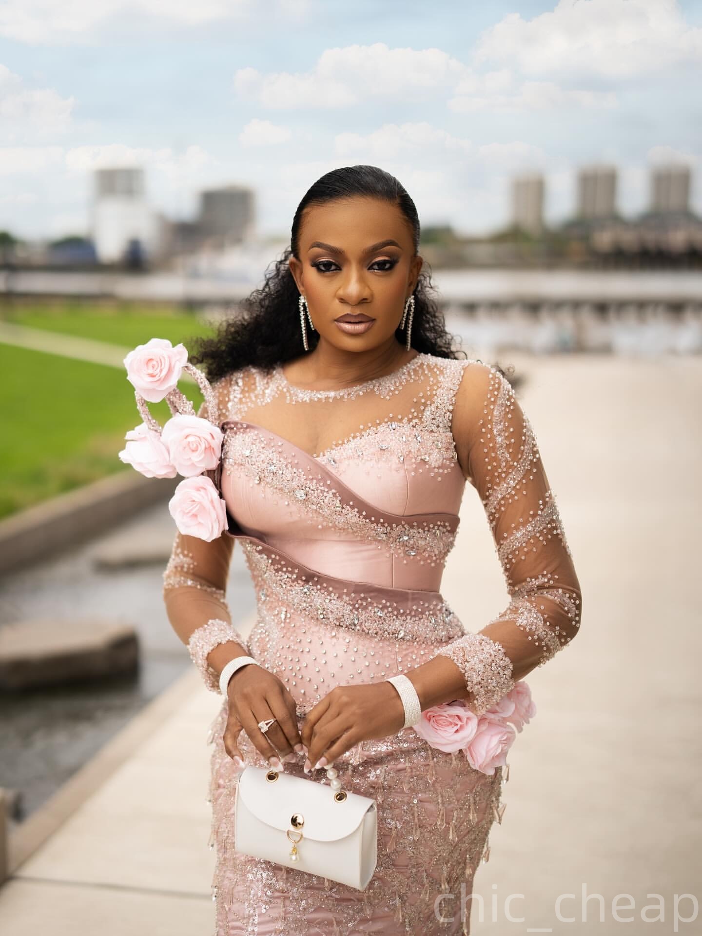 Mermaid Champagne Prom Dresses 2025 Crystals Flowers Beaded Lace Evening Formal Party Second Birthday Engagement Gowns Plus Size Dress For Special Occ
