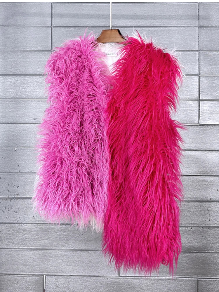 ZADORIN Irregular Patchworked Autumn Winter Faux Fur Vest Women Colorful Furry Jacket Fur Top Faux Fur Coats Vestes Femmes 250806