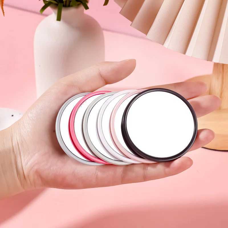 1pc Round Makeup Mirror Portable Silicone Mirror Student Dormitory Desktop Small Gift Mini Handheld Pocket Mirror Home Decor Z250807