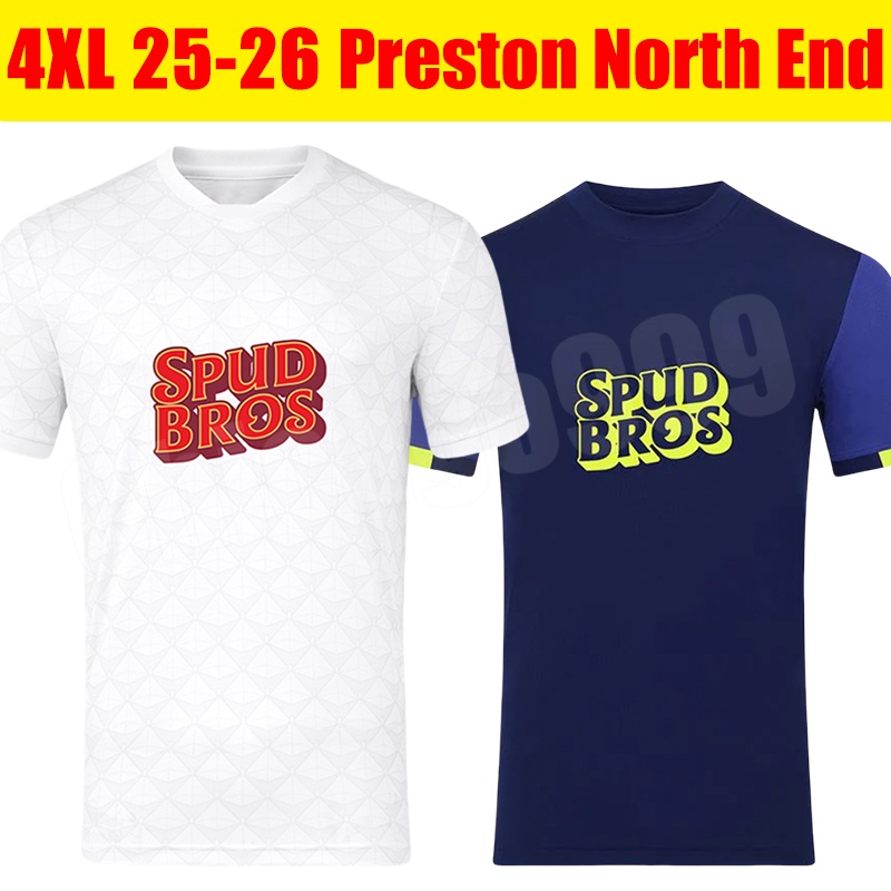 4XL 25/26 prestons north end soccer jerseys Osmajic Keane Evans Whiteman McCann Brady Lindsay Storey Whatmough Potts HUGHES Men kids kit sets socks Football Shirts
