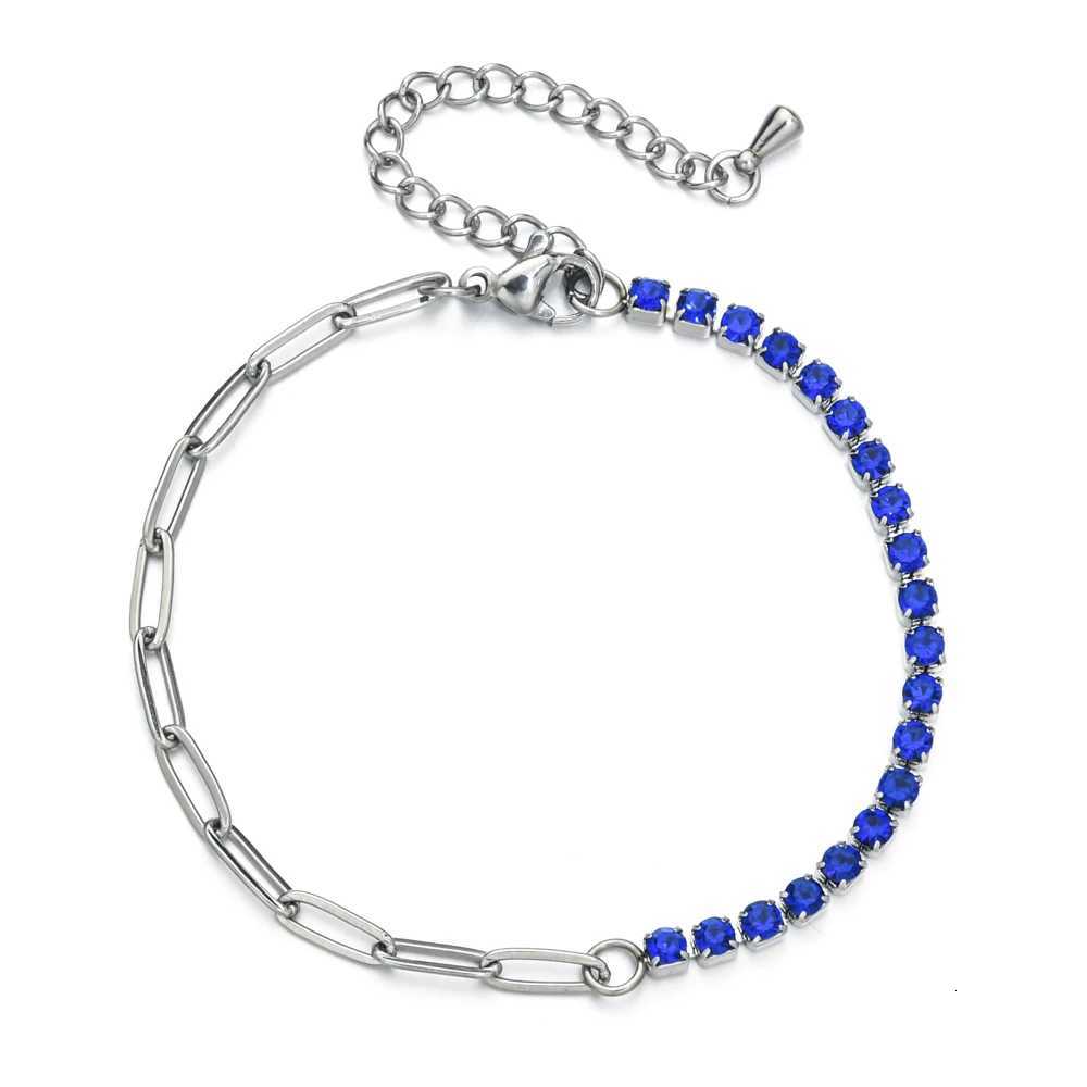 3MZY Luxury Crystal CZ Tennis Bracelet Bangle for Women Classic Stainless Steel Chain Bracelets Wedding Fashion Jewelry Gift Z250807