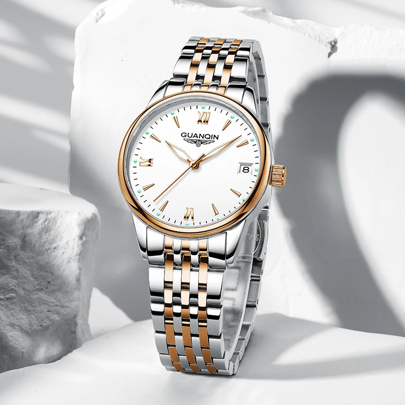 GUANQIN Watch for Woman Automatic Watch Stainless Steel Elegant simple Luminous Waterproof Womens Watches for Gift 250807