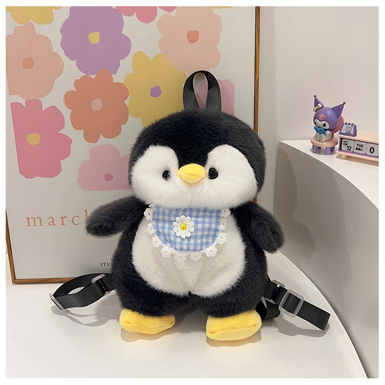 2025 Autumn New Women s Backpack Little Penguin Plush Bag New Doll Plush Toy Cute trend Cartoon Girl Backpack Cartoon Backpack New Designer Backpack