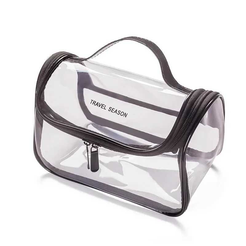 Clear Makeup Cosmetic Bag Portable Travel Toiletry Pouch Transparent Waterproof Pouch Storage He Travel W Kit Case Y250808