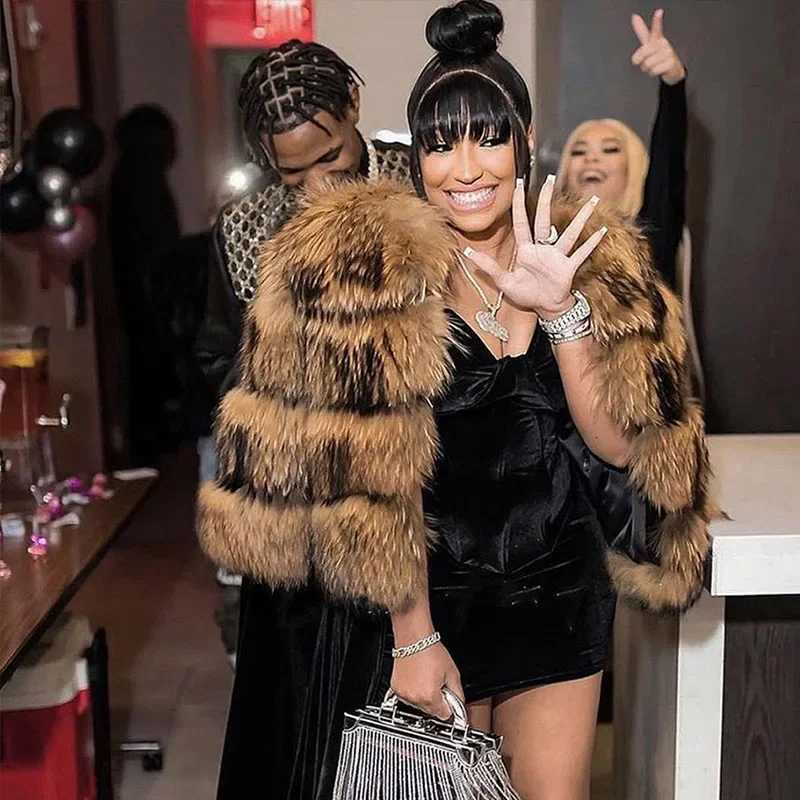 MAOMAOKONGs Hot Winter Women Luxury Thick Real Raccoon Fur Coat Natural Fur Jacket Plus Size Furry Jackets Fe Vest XJ250804