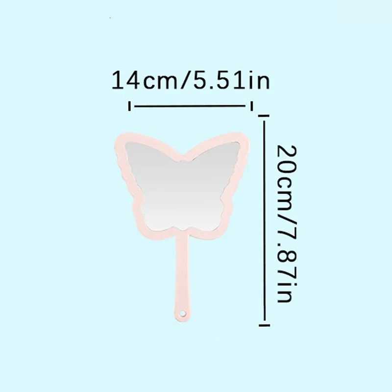 1PCS Portable Butterfly Shaped Makeup Mirror Handheld Mirror Eyelash Extension Mirrors Salon Makeup Mirrors Z250807