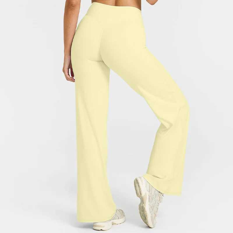 Casual Sports Fitness Straight-Leg Pants for Women Soft Breathable Without Awkward Leggings Ties Yoga Wide-Leg Sports Pants XJ250808